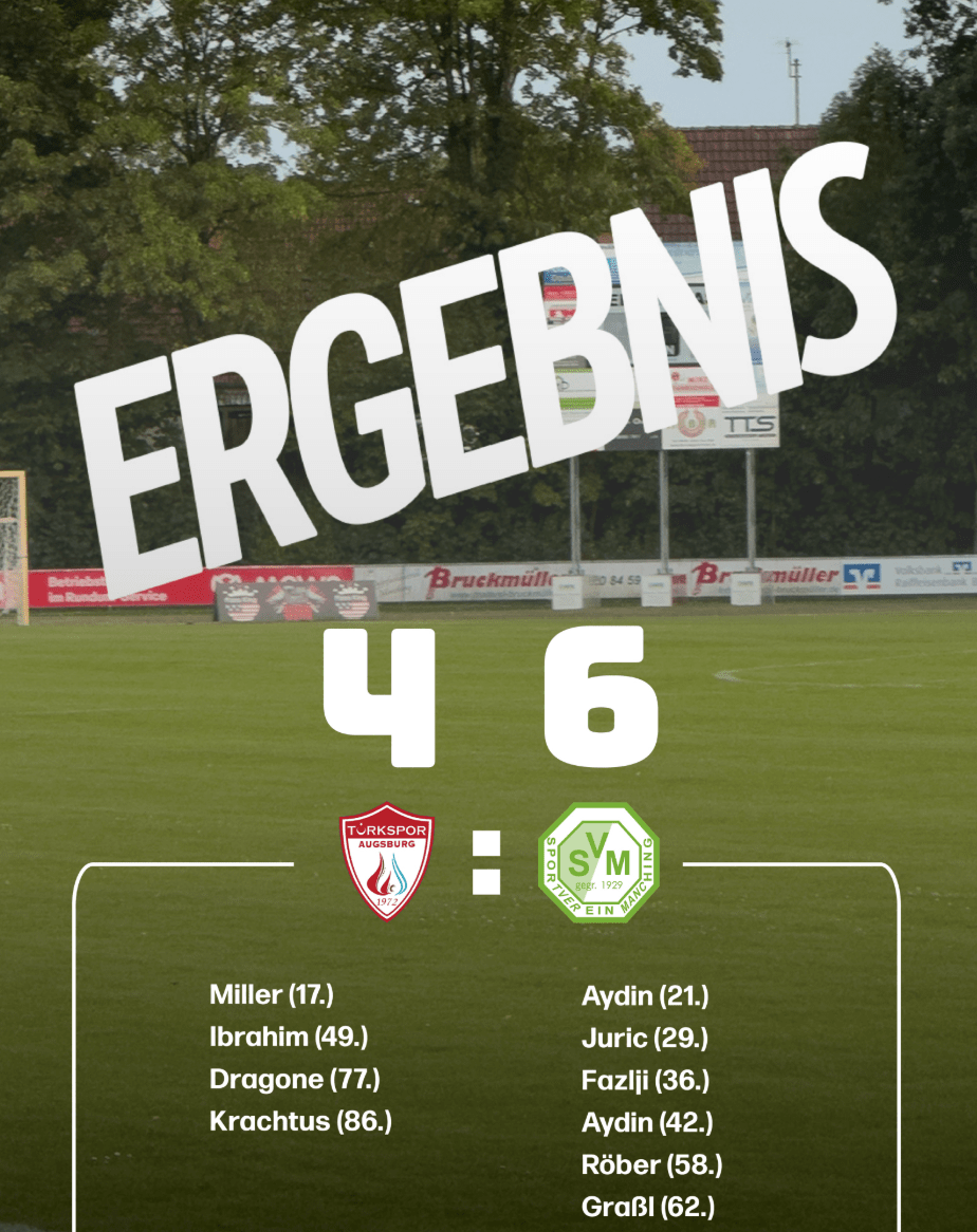 Torspektakel bei Türkspor: SV Manching gewinnt packendes Duell in Augsburg